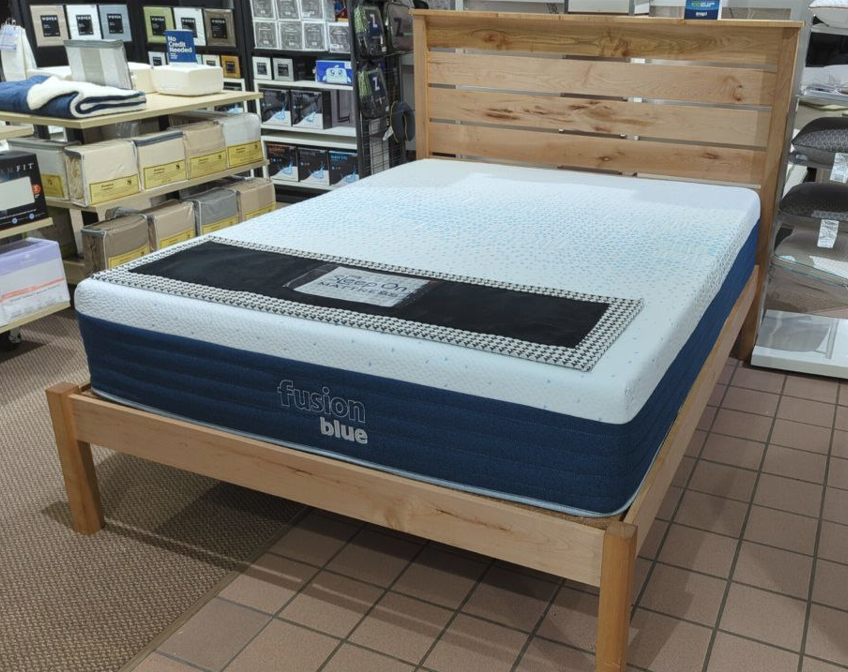 Front view of Fusion Blue Smooth Mattress