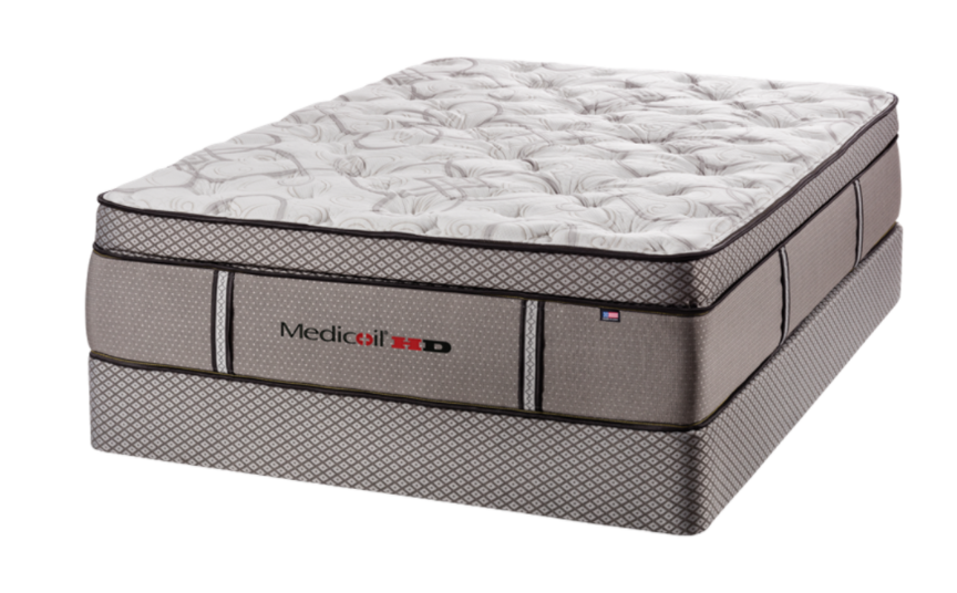 Angle View of Medicoil HD 2500 Firm Two-Sided Mattress by Therapedic